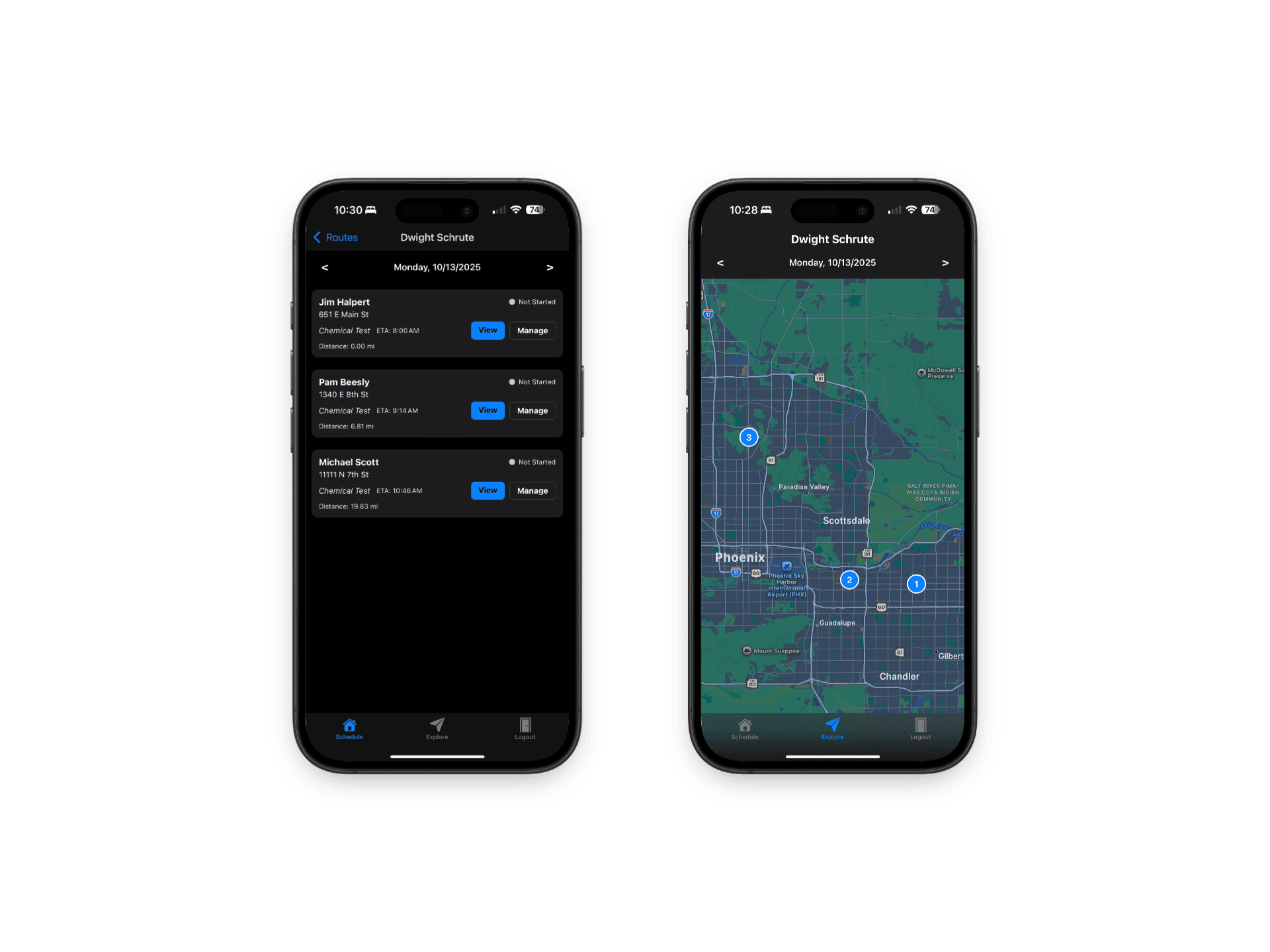 Mobile Route (Dark)